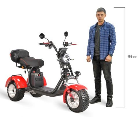 Электротрицикл WHITE SIBERIA IKRA 5000W RED