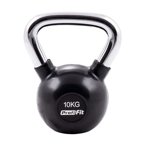 Гиря обрезиненная с хромированной ручкой PROFI-FIT 10 кг